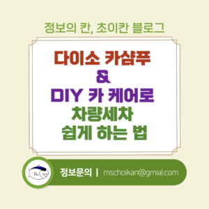 다이소 카샴푸 & DIY 카 케어로 차량세차 쉽게 하는 법